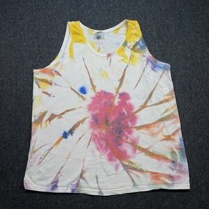Tie Dye Gym Workout Jogging Cardio Tank Top Muscle Shirt Sz XL Pre-Shrunk